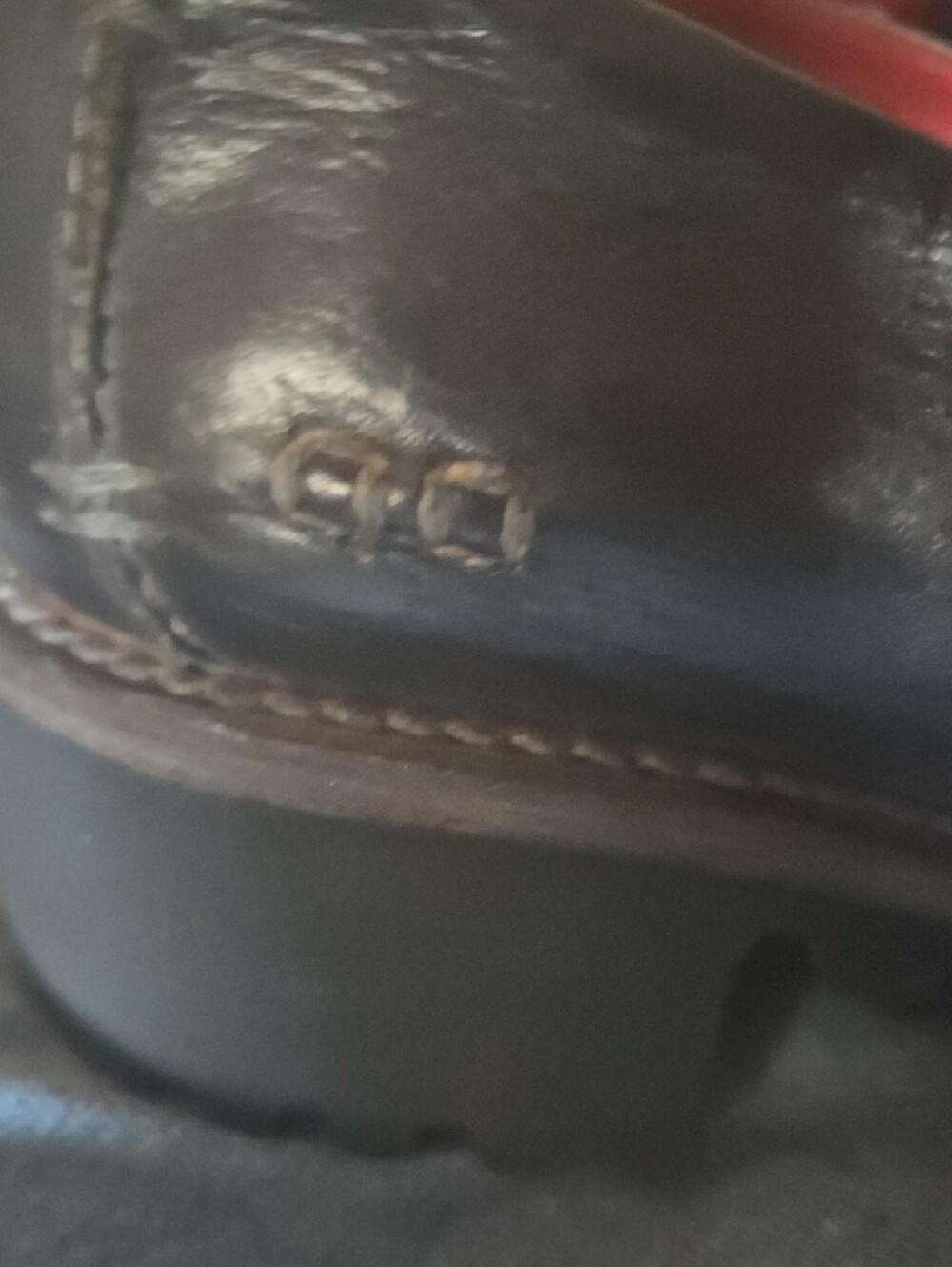 BED|STU Black Leather Platform Monk Strap Loafers with Red Lining - Picture 5 of 6